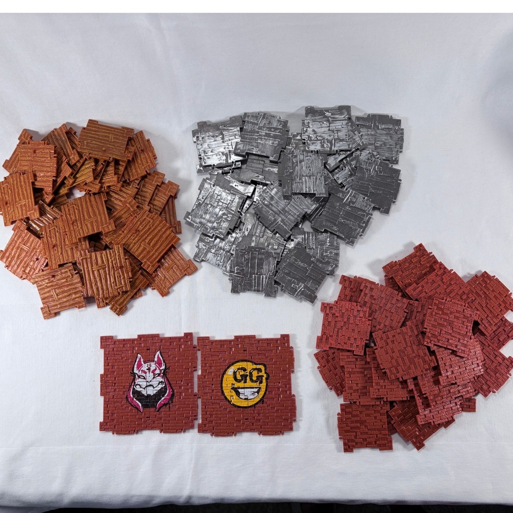 Jazwares Fortnite Building Materials 96 Pc Lot Wood Metal Brick Drift GG Spray